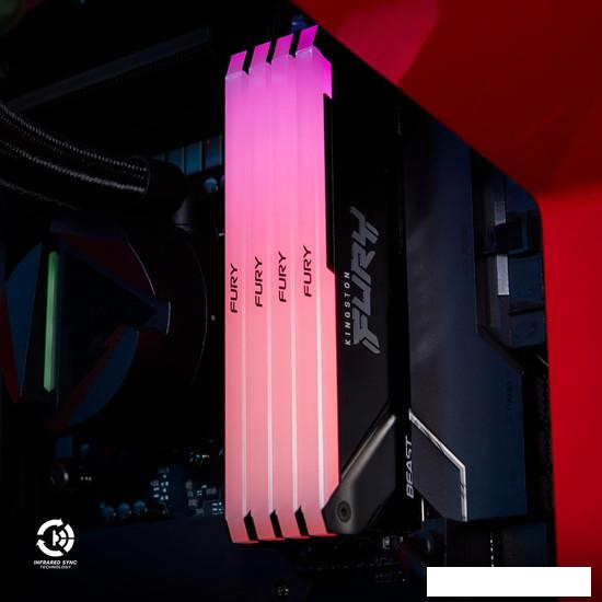 Оперативная память Kingston FURY Beast RGB 4x8ГБ DDR4 3600 МГц KF436C17BB2AK4/32- фото4