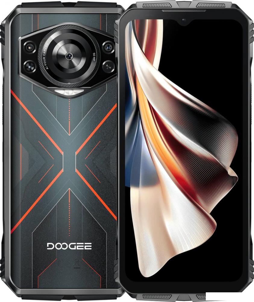 Смартфон Doogee S Cyber 8GB/256GB (черный/красный)- фото