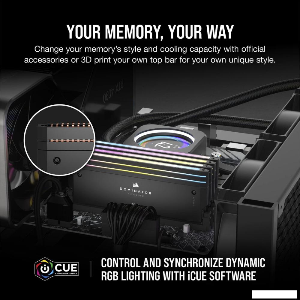 Оперативная память Corsair Dominator Titanium RGB 2x48ГБ DDR5 6600 МГц CMP96GX5M2B6600C32- фото4
