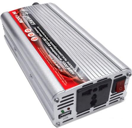 Автомобильный инвертор AVS 12/220V IN-1000W- фото