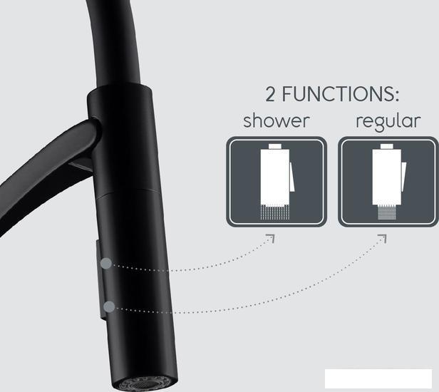 Смеситель Rubineta Ultima-50 (BK) UL50068- фото4