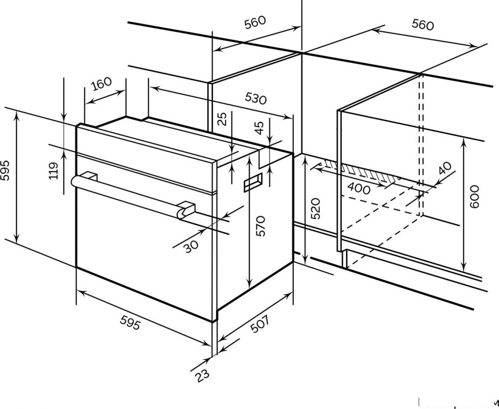 Электрический духовой шкаф LEX EDM 1001 ONE GR- фото4