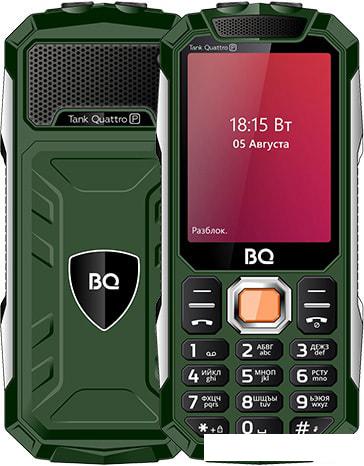 Мобильный телефон BQ-Mobile BQ-2817 Tank Quattro Power (зеленый)- фото