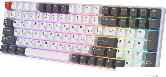 Клавиатура Royal Kludge RK100 RGB (белый/серый, RK Red)- фото4