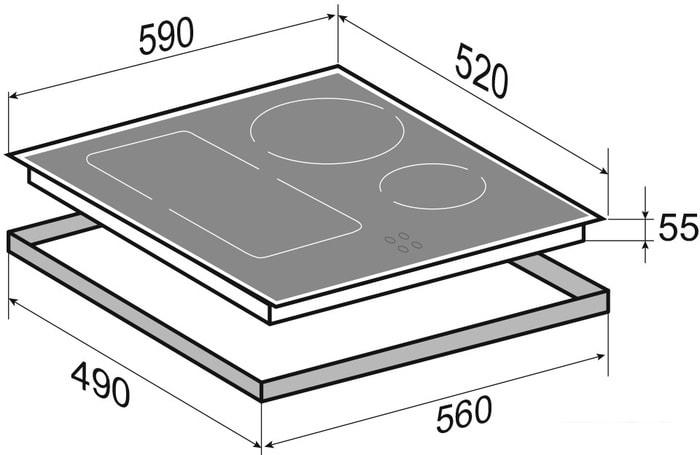 Варочная панель Zigmund & Shtain CI 34.6 W- фото2