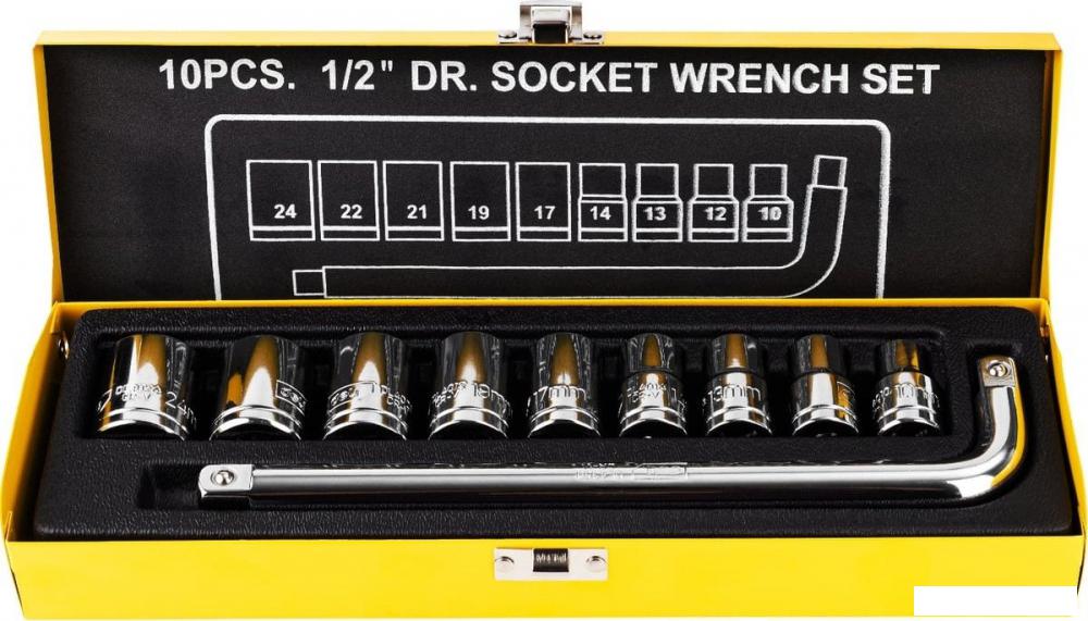 Набор трещотка с головками Deli DL2010T (10 предметов)- фото2