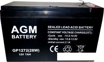 Аккумулятор для ИБП AGM Battery GP 1272 F2 (12В/7 А·ч)