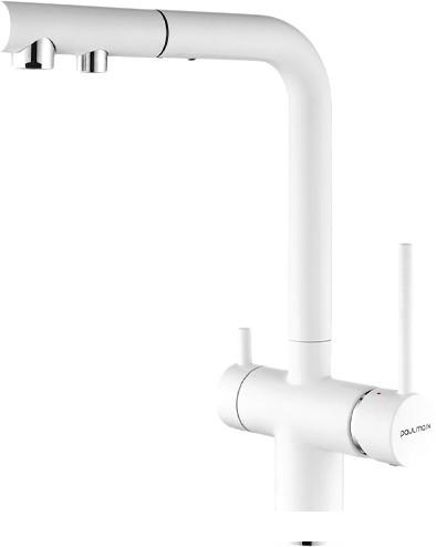 Смеситель Paulmark Serpentine SE213222-431 (белый матовый)- фото