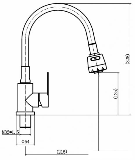 Смеситель Fashun A54101 + N7347- фото2