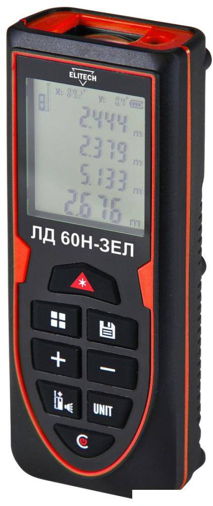 Лазерный дальномер ELITECH ЛД 60Н-ЗЕЛ 205415