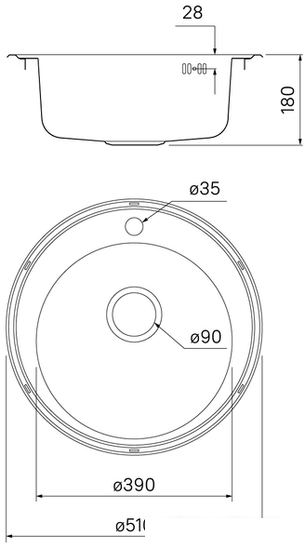 Кухонная мойка IDDIS Basic BAS51P0i77- фото4