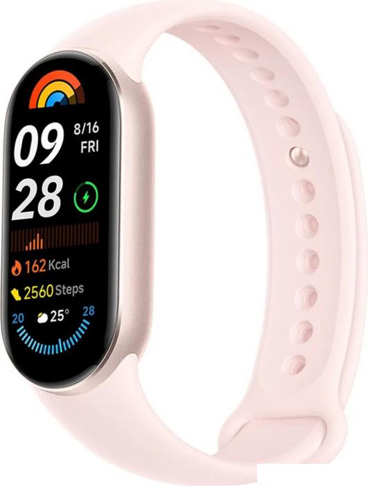 Фитнес-браслет Xiaomi Smart Band 9 (розовое золото, с розовым силиконовым ремешком, международная версия)- фото2