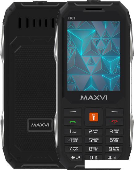 Кнопочный телефон Maxvi T101 (черный)- фото