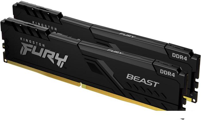 Оперативная память Kingston FURY Beast 2x16GB DDR4 PC4-28800 KF436C18BBK2/32- фото