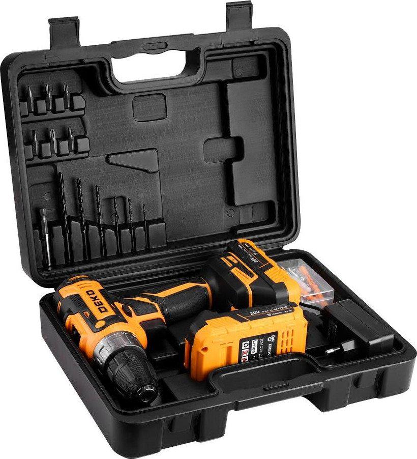 Дрель-шуруповерт Deko GCD20DU PRO Set 083-1040 (с 2-мя АКБ, кейс)- фото2