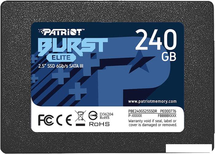 SSD Patriot Burst Elite 240GB PBE240GS25SSDR- фото