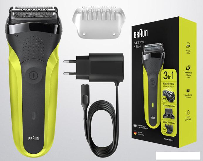 Электробритва Braun Series 3 Shave&Style 300BT (зеленый)- фото2