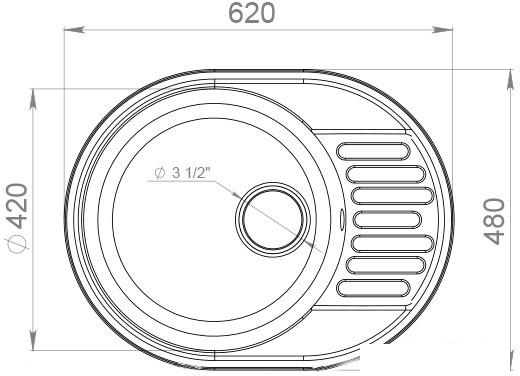 Кухонная мойка GranFest QUARZ Z-58 (черный)- фото4