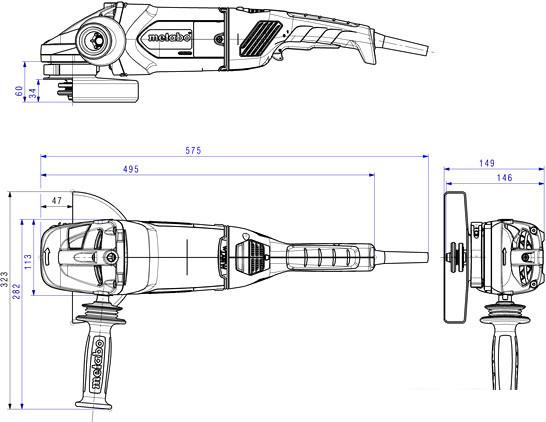 Угловая шлифмашина Metabo WE 24-180 MVT- фото2