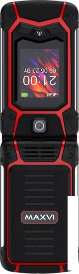 Кнопочный телефон Maxvi E10 (красный)- фото3