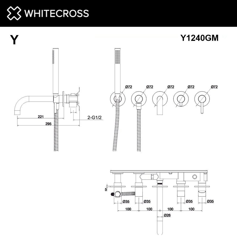 Смеситель Whitecross Y Y1240GM (оружейная сталь)- фото3
