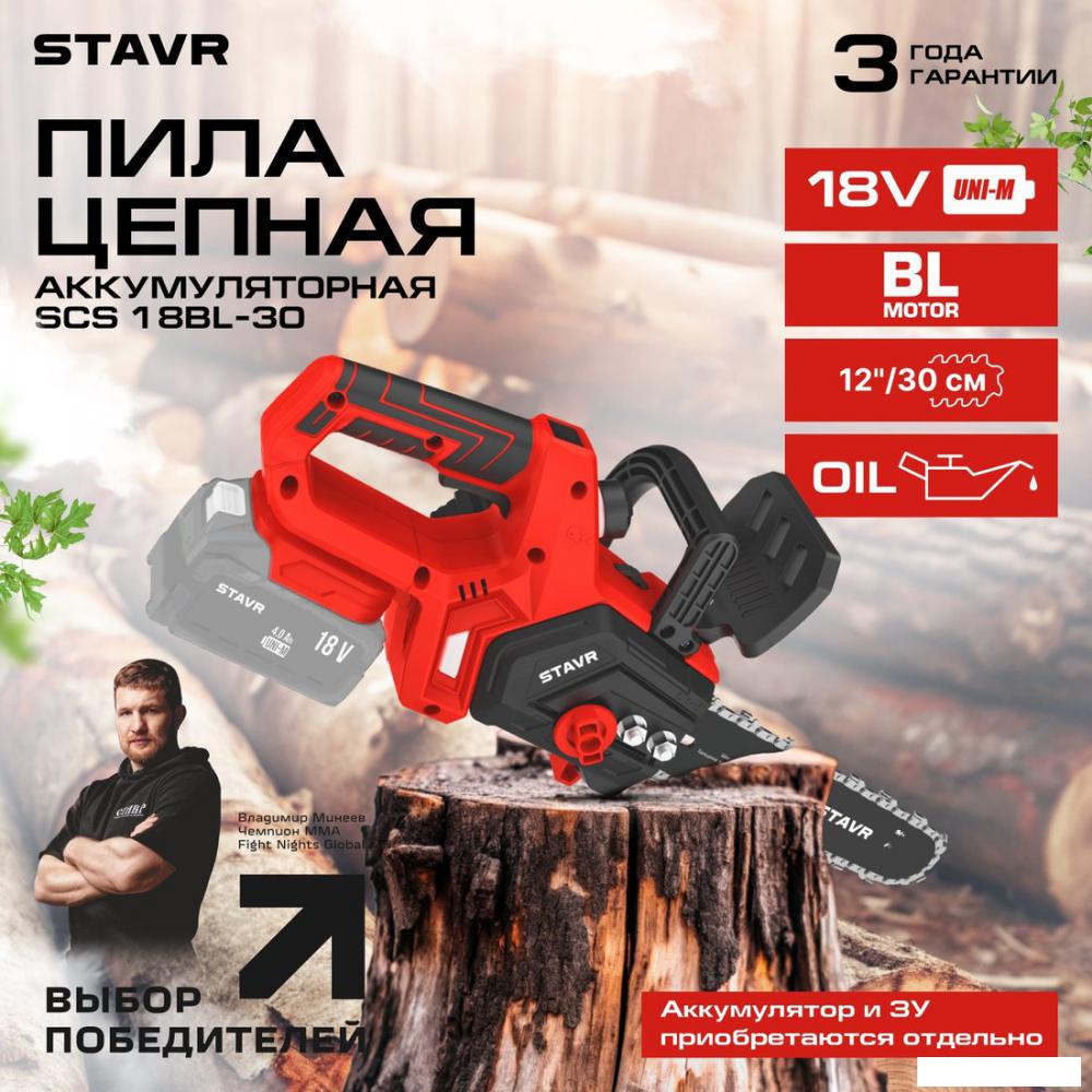 Аккумуляторная пила Ставр SCS 18BL-30 (без АКБ)- фото2