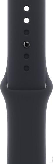 Умные часы Apple Watch Series 9 41 мм (алюминиевый корпус, полуночный/полуночный, спортивный силиконовый ремешок, размер 7)- фото4