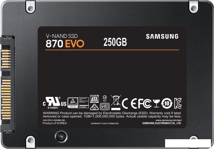 SSD Samsung 870 Evo 250GB MZ-77E250BW- фото2