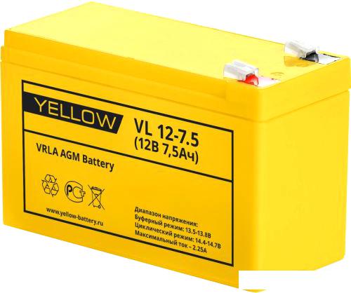 Аккумулятор для ИБП Yellow VL 12-7.5- фото