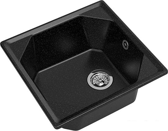 Кухонная мойка GranFest GF-U-500 (черный)- фото