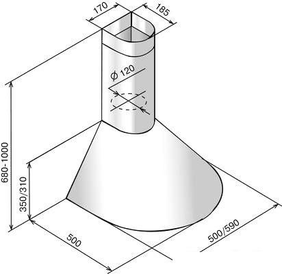 Кухонная вытяжка Elikor Эпсилон 50П-430-П3Л (белый/золото)- фото2