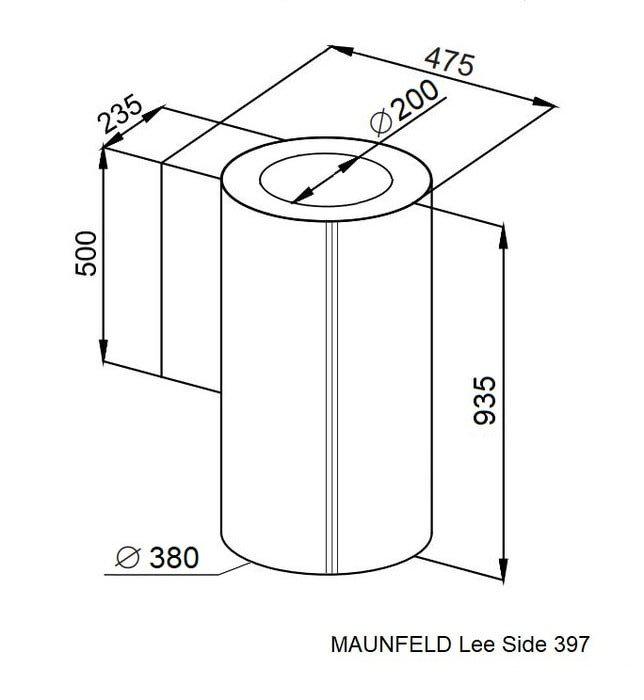 Кухонная вытяжка MAUNFELD Lee Side 397 (черный)- фото2