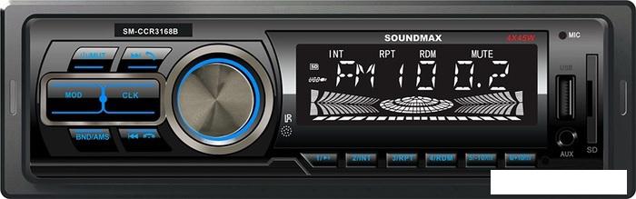 USB-магнитола Soundmax SM-CCR3168B- фото
