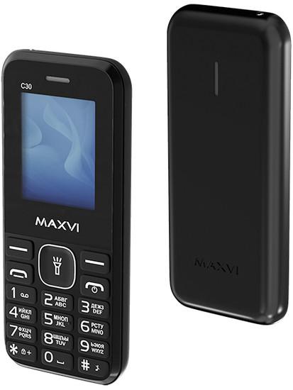 Кнопочный телефон Maxvi C30 (черный)- фото2