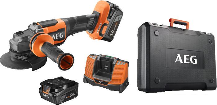 Угловая шлифмашина AEG Powertools BEWS 18-125BLPX2-502C 4935480858 (с 2-мя АКБ)- фото