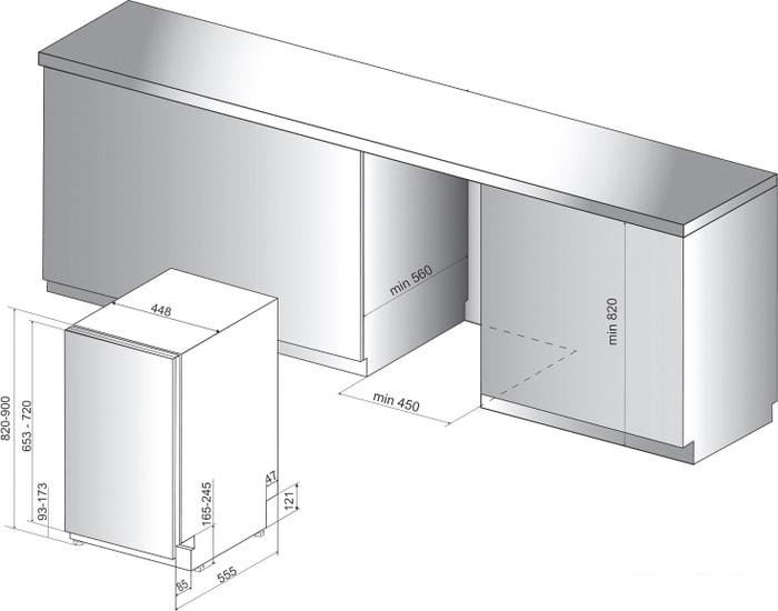 Посудомоечная машина Hotpoint-Ariston HSIC 3T127 C- фото3