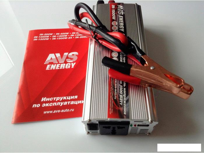 Автомобильный инвертор AVS 12/220V IN-1500W- фото2