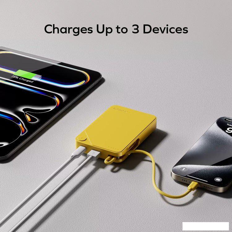Внешний аккумулятор Momax 1-Power X Built-in USB-C IP152 10000mAh (желтый)- фото4