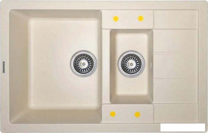 Кухонная мойка Ecoshtein Rechteck 781.5 (капучино)- фото