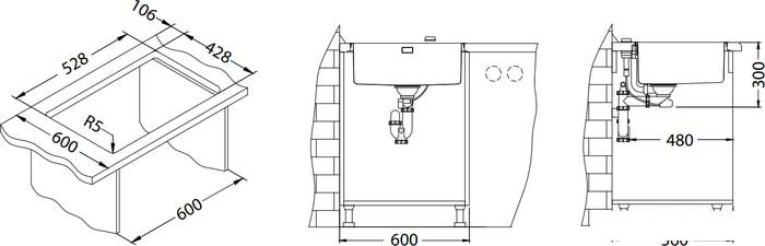 Кухонная мойка Alveus Kombino 50 F/S- фото3