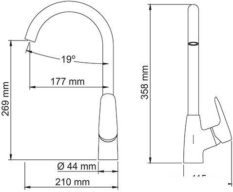 Смеситель Wasserkraft Vils 5607- фото2