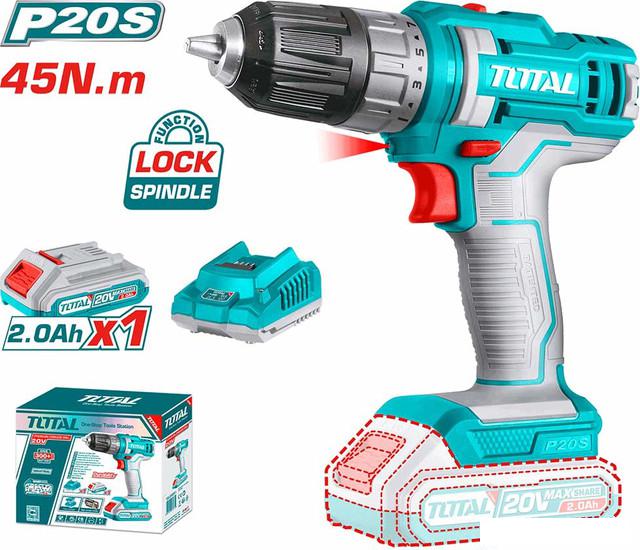 Дрель-шуруповерт Total TDLI200518 (с 1-м АКБ)- фото2