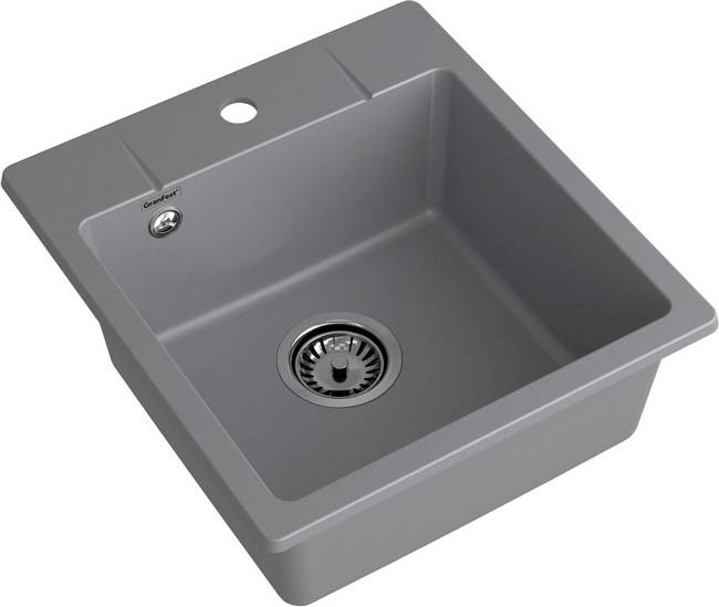 Кухонная мойка GranFest QUARZ GF-UR-245 (темно-серый)- фото2