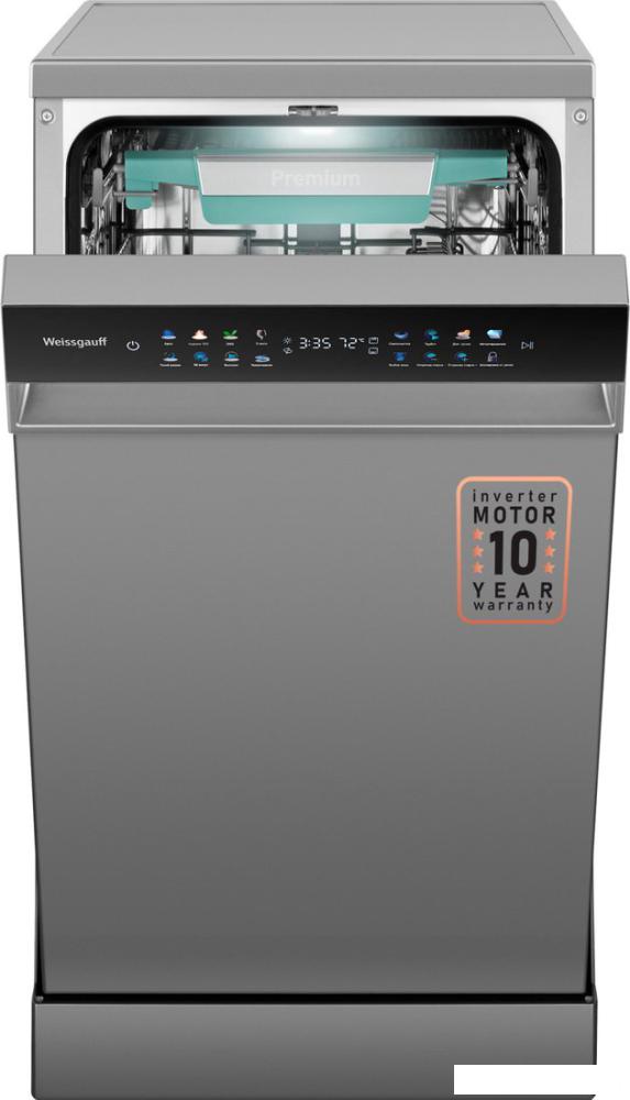 Отдельностоящая посудомоечная машина Weissgauff DW 4539 Inverter Touch AutoOpen Inox