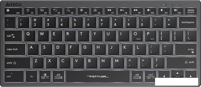 Клавиатура A4Tech Fstyler FX61 (серый/черный)- фото