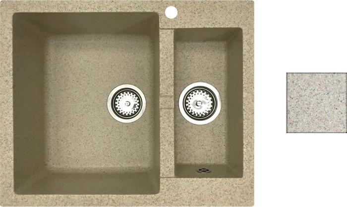 Кухонная мойка БелЭворс Duet L (темно-бежевый, без сифона)
