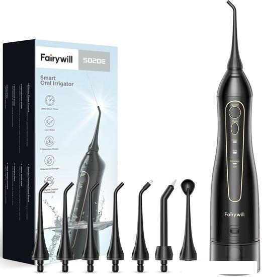 Ирригатор Fairywill 5020E (черный, 7 насадок)