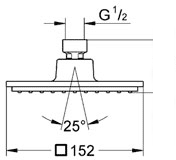 Верхний душ Grohe Euphoria Cube 150 (27705 000)- фото2