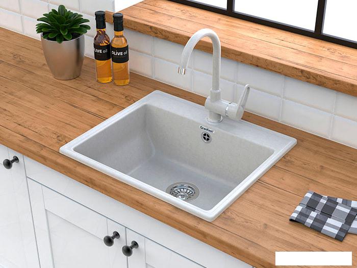 Кухонная мойка GranFest GF-V-580 (серый)- фото3