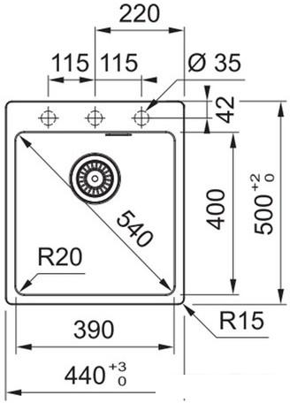 Кухонная мойка Franke MRG 610-39 FTL 114.0696.191 (черный матовый)- фото2